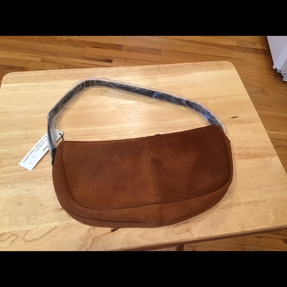BOHO SUEDE FLORAL APPLIQUÉ PURSE - NWT - Picture 3 of 7